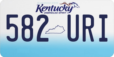 KY license plate 582URI