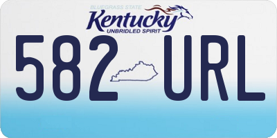KY license plate 582URL