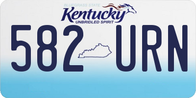 KY license plate 582URN