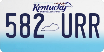 KY license plate 582URR