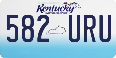 KY license plate 582URU