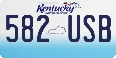 KY license plate 582USB