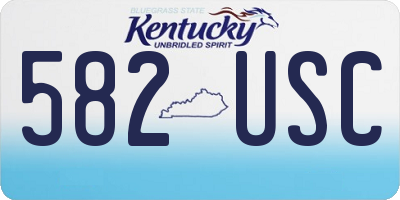 KY license plate 582USC