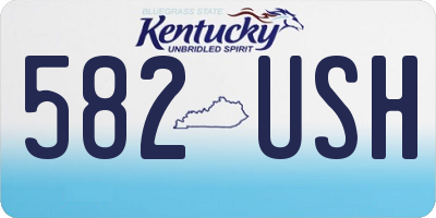 KY license plate 582USH
