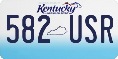 KY license plate 582USR