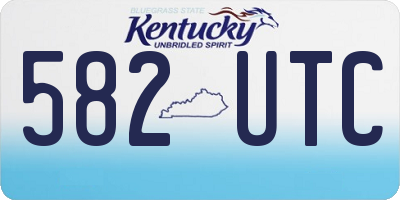 KY license plate 582UTC