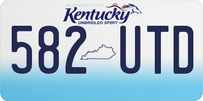 KY license plate 582UTD