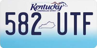 KY license plate 582UTF