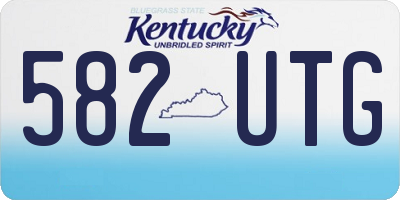 KY license plate 582UTG