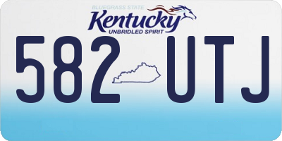 KY license plate 582UTJ