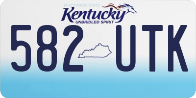 KY license plate 582UTK