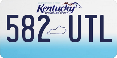 KY license plate 582UTL