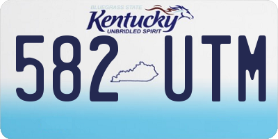 KY license plate 582UTM