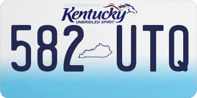KY license plate 582UTQ