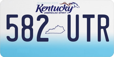 KY license plate 582UTR
