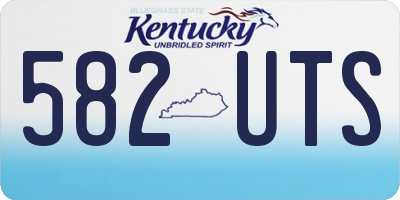 KY license plate 582UTS