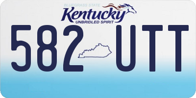 KY license plate 582UTT