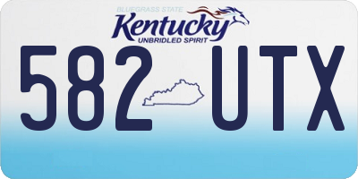 KY license plate 582UTX