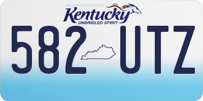 KY license plate 582UTZ