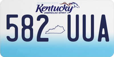 KY license plate 582UUA