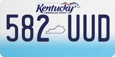 KY license plate 582UUD
