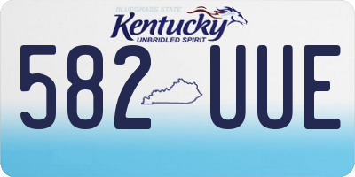 KY license plate 582UUE