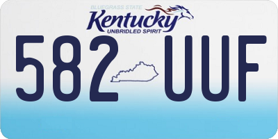KY license plate 582UUF