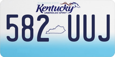 KY license plate 582UUJ