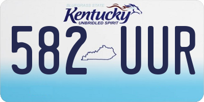 KY license plate 582UUR