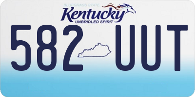KY license plate 582UUT