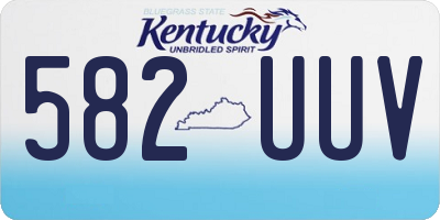 KY license plate 582UUV