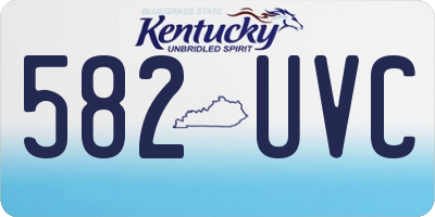 KY license plate 582UVC