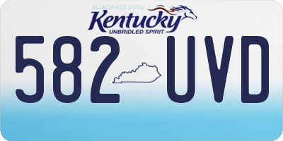 KY license plate 582UVD