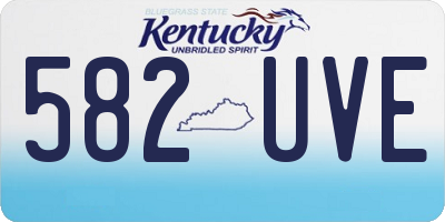 KY license plate 582UVE