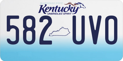KY license plate 582UVO