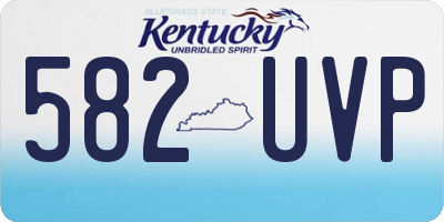 KY license plate 582UVP