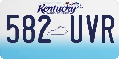 KY license plate 582UVR