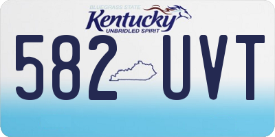 KY license plate 582UVT