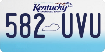 KY license plate 582UVU