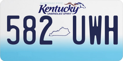 KY license plate 582UWH