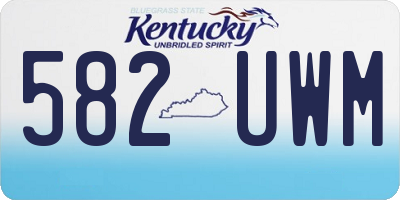 KY license plate 582UWM