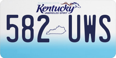 KY license plate 582UWS