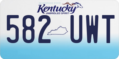 KY license plate 582UWT