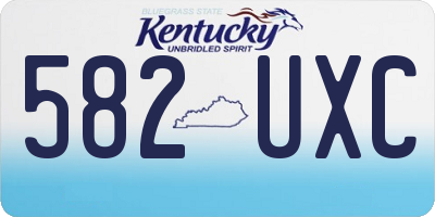 KY license plate 582UXC