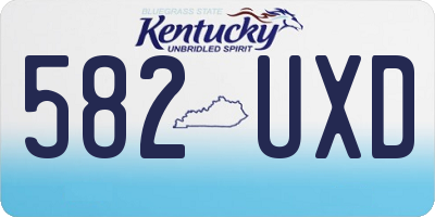 KY license plate 582UXD
