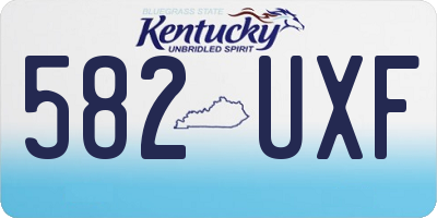 KY license plate 582UXF