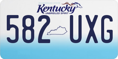 KY license plate 582UXG