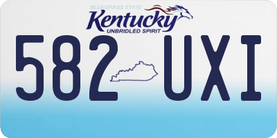 KY license plate 582UXI