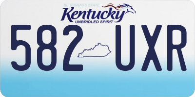 KY license plate 582UXR