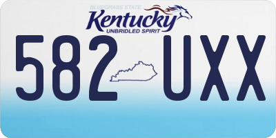 KY license plate 582UXX